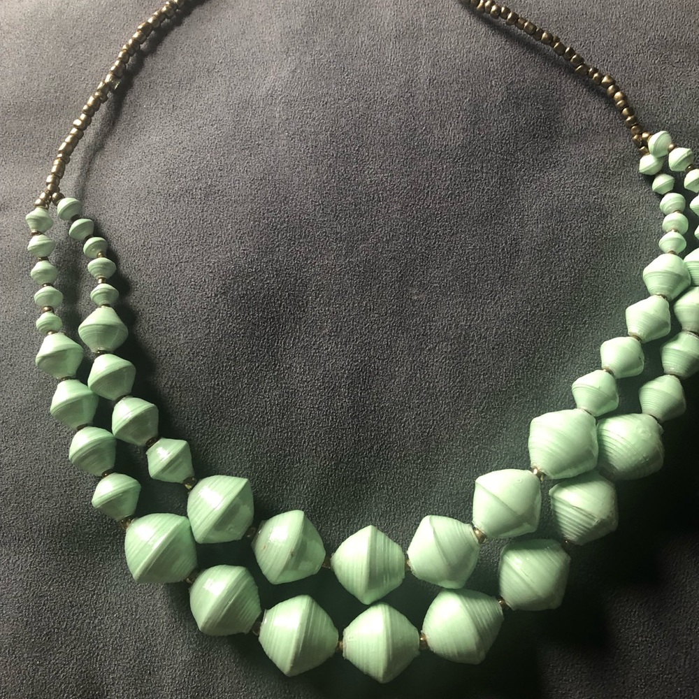 Mint green necklace
